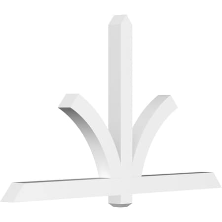 Ekena Millwork Redmond Architectural Grade PVC Gable Bracket, 72"W x 42"H x 4"D x 4"F, 14/12 Pitch GBP072X42X0404RED00